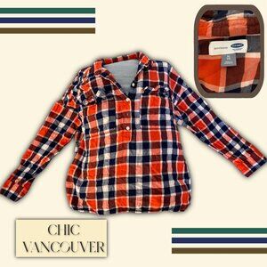 Old Navy Boyfriend Partial Button Down